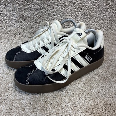Size 7.5 Mens ADIDAS VL COURT 3.0 Core Black White Skateboard Shoes JH8628