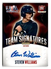 2014 Steven Williams Panini USA Baseball Rookie Auto 180/299 - Auburn Tigers