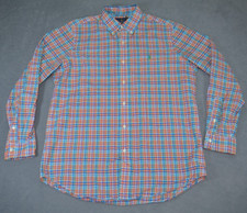 Polo Ralph Lauren Mens L Classic Fit Plaid 100 Cotton Stretch Button Down Shirt