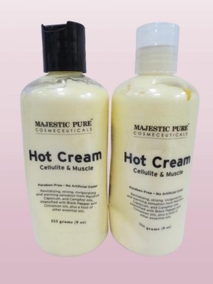 MAJESTIC PURE HOT CREAM CELLULITE & MUSCLE 9 OZ LOT OF 2