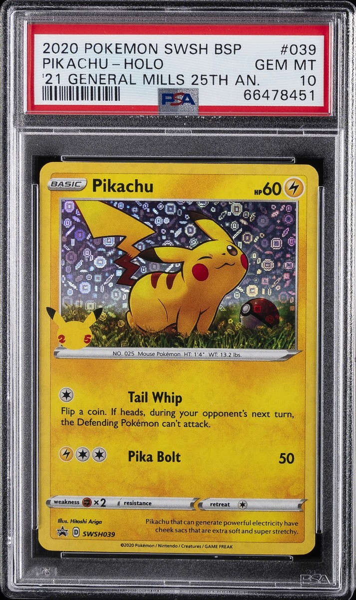 2020 POKEMON SWSH BLACK STAR PROMO #039 PIKACHU-HOLO PSA 10 | eBay