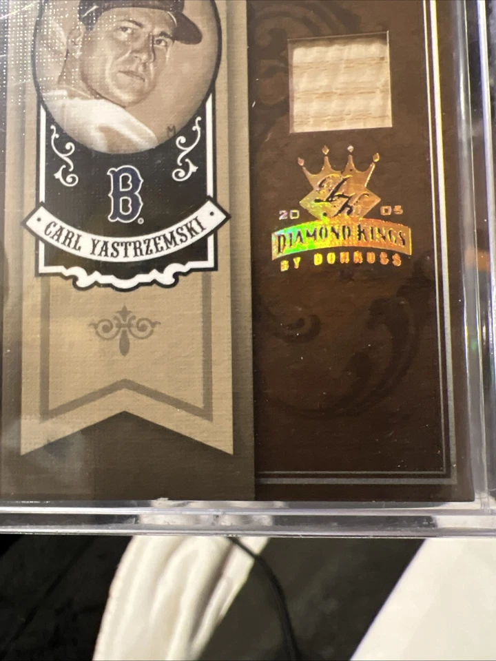 2005 Donruss Diamond Kings - Hof Heroes Carl Yastrzemski #HH-34 Gold 16/25 Relic - Image 4 of 4