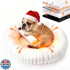 Self Warming Pet Bed, Donut Dog Bed for Small and Medium Dogs, Se