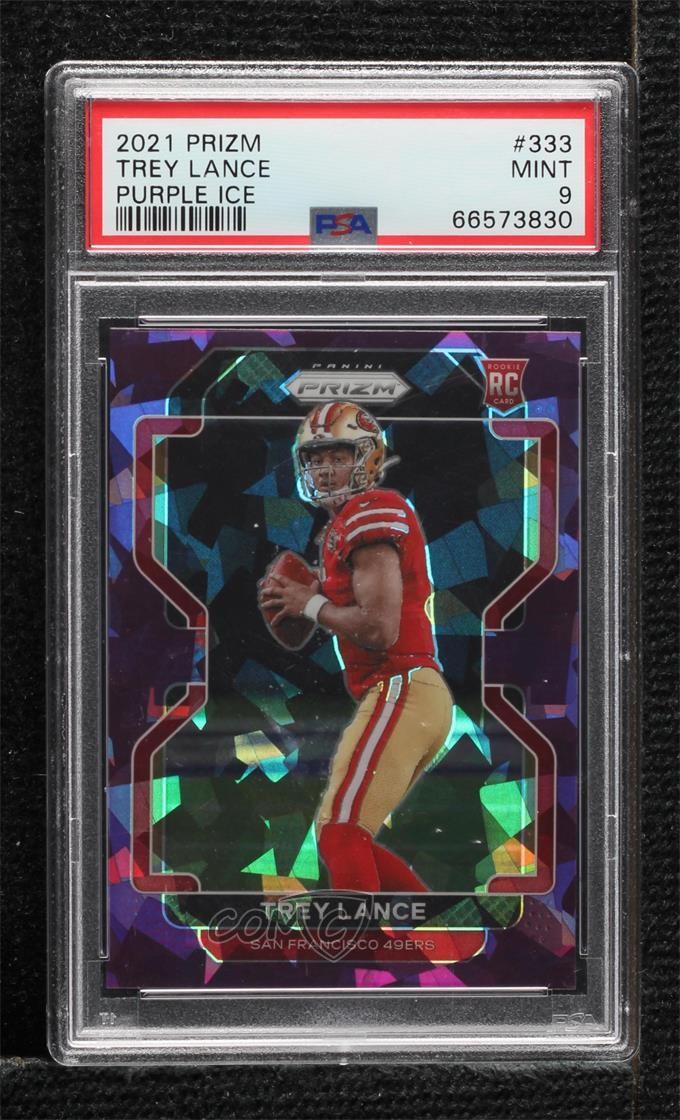 2021 Panini Prizm Rookie Purple Ice 19/225 Trey Lance #333 PSA 9 MINT 16wc