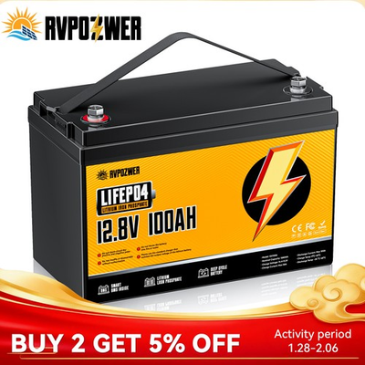 #ad 12V 100Ah LiFePO4 Lithium Battery Deep Cycles RV Marine Trolling Motors Off grid $102.99