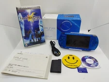 PSP-3000 SONY PSP Playstation Portable Console Marine Blue RARE COLOR W/Charger
