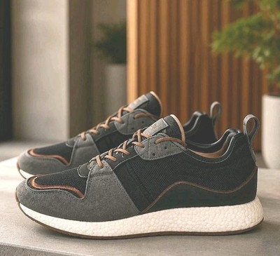 Men's PS Paul Smith Gray Green Suede Trainer Sneakers Shoes US 10 UK 9 EU 43