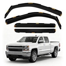 Chevy Silverado 2014-2018 Window Rain Guards For Gmc Sierra Chevrolet