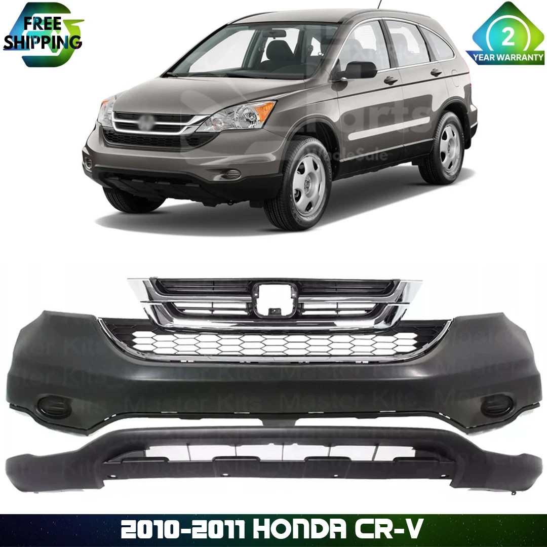 Front Bumper Cover Fascia & Grille Assembly For 2010-2011 Honda CR-V