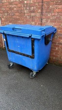 1100 litre drop front lockable accessible wheelie bin - used refurbished 