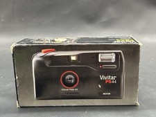 VIVITAR PS44 35MM FILM CAMERA Built In Flash Focus Free/DX Untested