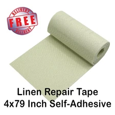 Linen Repair Tape 3.5x70 | Self-Adhesive | Off White | Durable Adhesive | NEW!