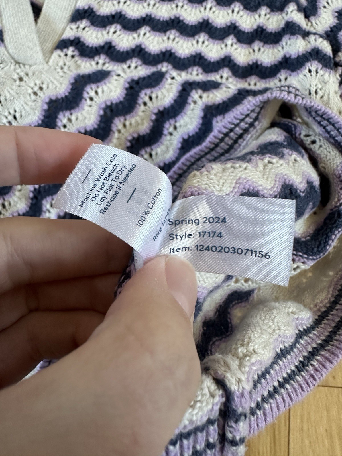 Marine Layer Spencer Polo Sweater Size Large Women’s Purple Blue