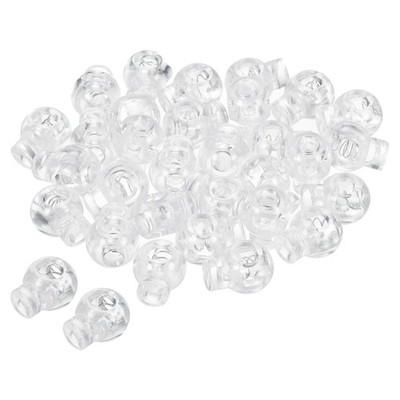 Cord Locks, 100 Pack Ball Spring Toggle Stopper, Translucent