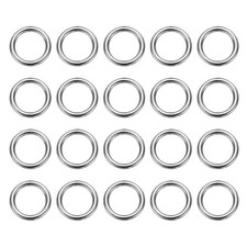20pcs O Ring Buckles 1/2" Zinc Alloy Electroplated Round Buckles Silver
