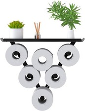 Toilet Paper Holder Rack, Funny Wall Mount Toilet Paper Storage for Extra 12