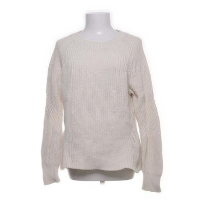 Gap, Strickpullover, Größe: M, Weiß, Baumwolle, Einfarbig, Rippenstrick #ZPK