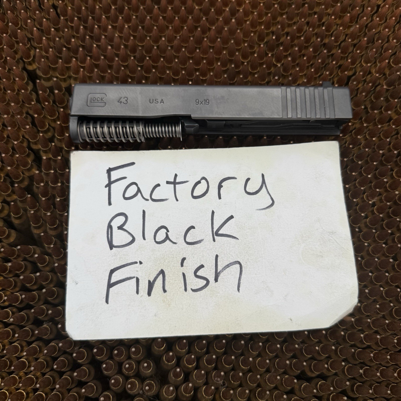 Glock 43 Factory OEM Black Complete Slide Barrel Internals Fit Model 43X or 48
