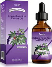 Organic Poke Root and Castor Oil   Herbal Massage Oil, Traditional Infusion, Nat