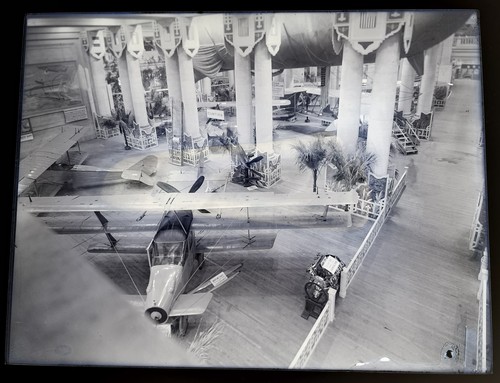 1917 Early Aviation GLASS NEGATIVE Pan American Aero Expo NYC CURTISS AUTOPLANE