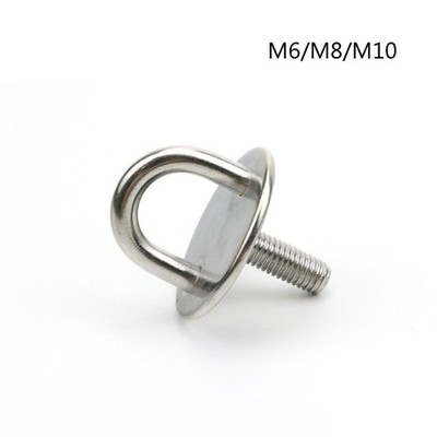 For Marine Swing Hammock Pad Eye Plate 304 Stainless Steel Staple Ring Hook