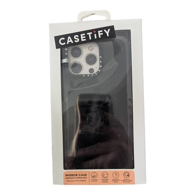 M1-O CASETiFY MIrror Case w/ MagSafe for Apple iPhone 15 Pro Max Blk, Blk/bumper