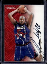 1996-97 Hoops Sharone Wright Autographics Black Ink Auto Raptors