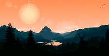 Landscape art nature sun fantasy illustration animals Custom Gaming Mat Desk