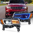 VLAND LED Headlight FOR 2014-2022 Jeep Grand Cherokee W/BULE Startup Animation