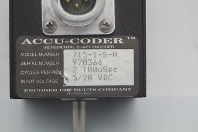 Accu-Coder 715-1-S-N Incremental Shaft encoder 5/28 VDC Cycles Per