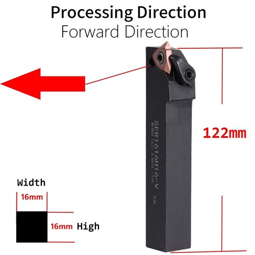 Lathe Thread Cutting Tool Carbide Threaded Inserts Vertical 60 Degree 16VERAG60 - Picture 7 of 10