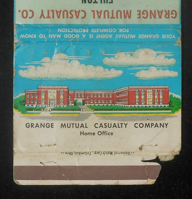 1950s Grange Mutual Casualty Co. Columbus Fulton Insurance