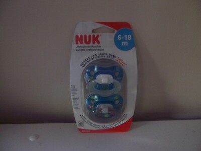 Nuk  soothes and calms 6-18 months monster   Blue  pacifier   New