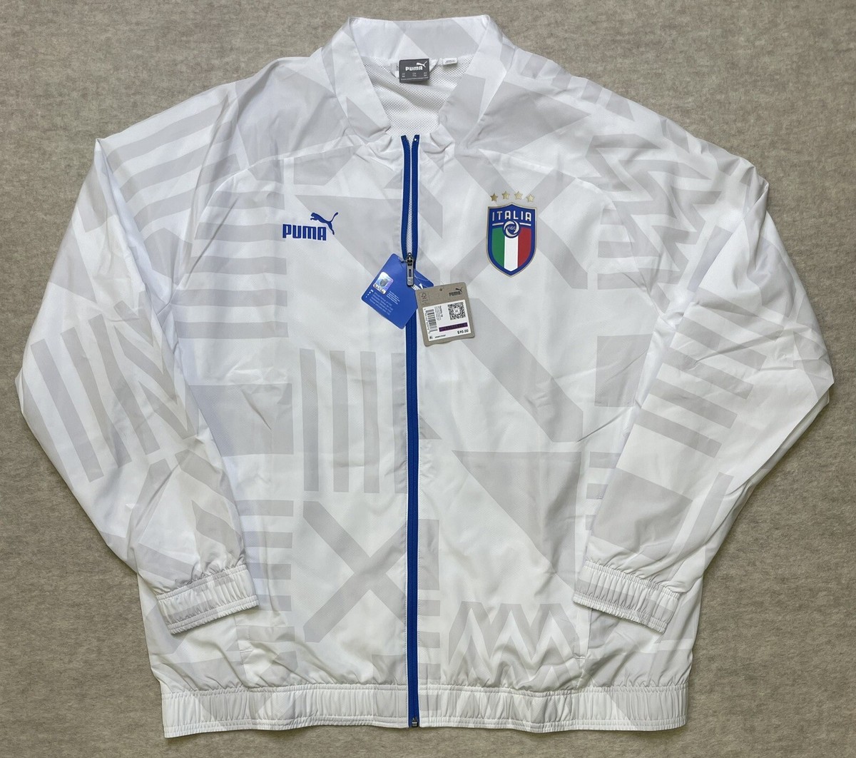 Puma Italy Away Prematch Full Zip Soccer Jacket Mens 2XL White Casual  Athletic | eBay