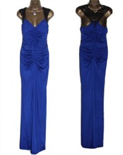 Lipsy Blue Maxi Dress 14 12 Sequin Evening Occasion Wedding Gown Xmas Christmas 