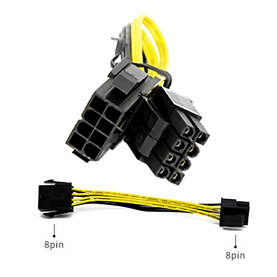 F12 8 polig auf 8 polig PCIe Grafikkarte Stromkabel, 8 pin Pci Express Kabel - Bild 3 von 4