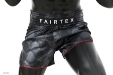 Fairtex BS1901 Stealth Black Better Satin Shorts Boxing Muay Thai Slim Cut MMA