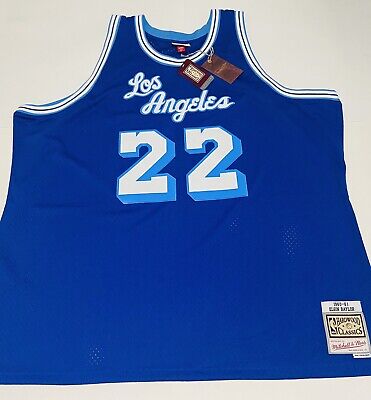 Elgin Baylor Los Angeles Lakers #22 Mitchell and Ness Jersey Throwback Blue 4XL | eBay