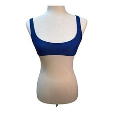 NWT J Crew Scoop Neck Bikini Top Blue Swimwear XS