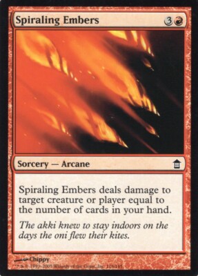 4X SPIRALING EMBERS RED SAVIORS OF KAMIGAWA MTG MAGIC NM X4 (yourdeckbuilder)