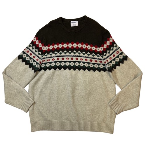 Old Navy Fair Isle Sweater Mens XXL 2XL 
