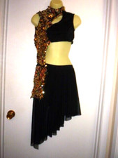 Ballroom Latin Salsa Tango Cha cha Competition -sz adult med-KELLE COSTUMES