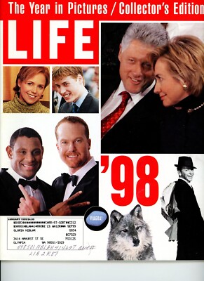 Life Magazine Year In Pictures 1998 Clintons Sinatra Wolf Royals January 1999