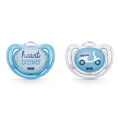 NUK Airflow Boys Orthodontic Pacifiers 2-Pack Size 6-18 Months