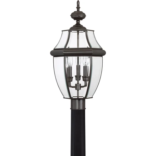 Quoizel NY9043Z Newbury 3-Light Outdoor Post Lantern Fixture - 2 Pack - Picture 3 of 6