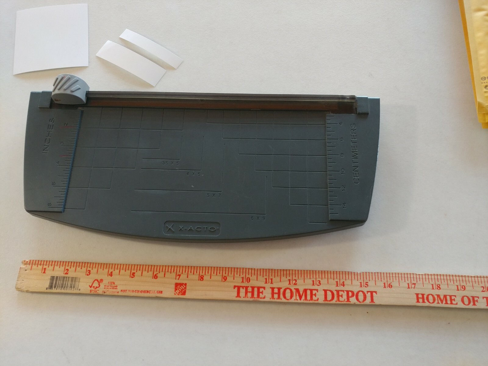 X Xacto Cutting Board photos inches & centimeters crafts scrapbooking