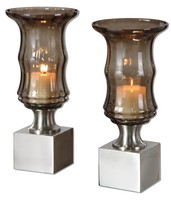 Brayden Studio® Blay Brushed Nickel Glass Votive Set Of 2 on sale Brayden Studio® Blay Brushed Nickel Glass Votive Set Of 2 on sale