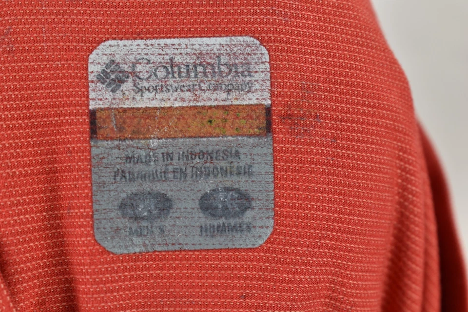 COLUMBIA Red T-Shirt size XL Mens 100% Polyester Outdoors Outerwear Menswear - Image 4 of 4