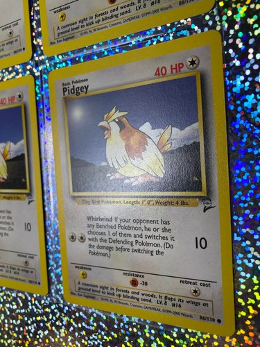 2000 Pokemon TCG Base Set 2 Regular Non-Holo 86/130 Pidgey (x4) - Picture 6 of 15