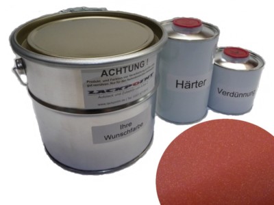 7 Liter Set 2K Car Paint Mystic Red 2 Metallic Matte No Clear Varnish Lackpoint